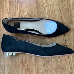 NEW WHBM Bellamy Metal Heel Flat sz 8M